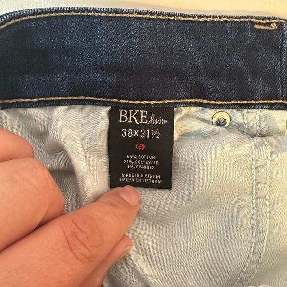 BKE Denim Women’s Payton Straight Leg Jeans Size 38R Dark Wash Stretch - Picture 8 of 9